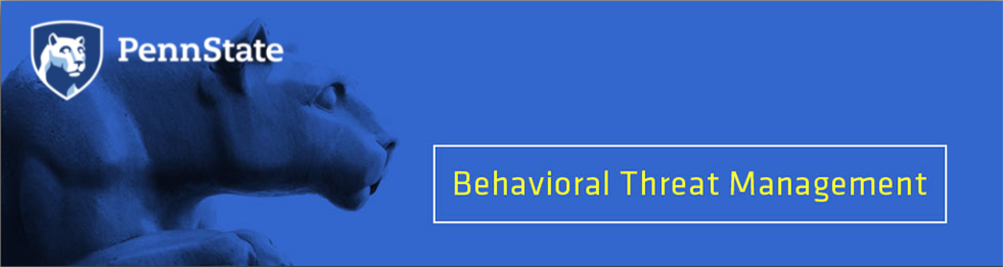 Profile of lion statue with Behavioral Threat Management text