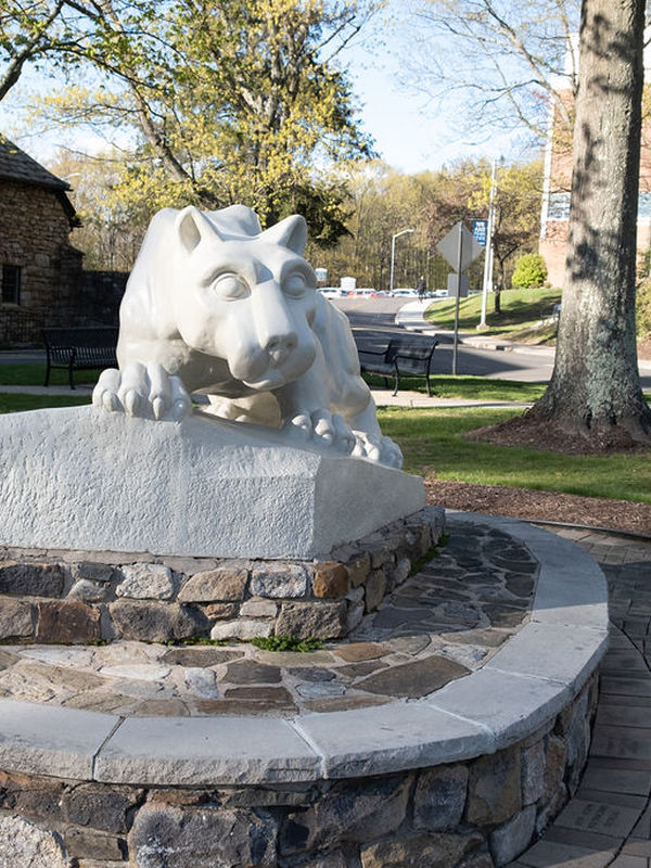 Nittany Lion statue.