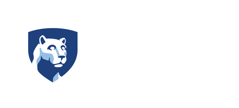Penn State Hazleton blue shield logo with white lettering