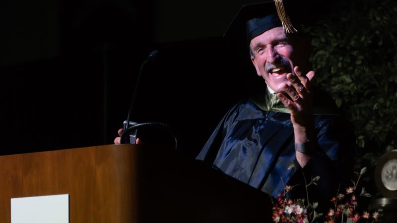 Assistant Professor of Biology Carl Frankel is retiring after 44 years at Penn State Hazleton. He served as the speaker for the Class of 2018's commencement.