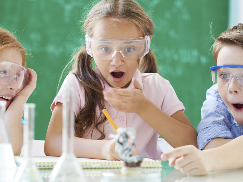 Children in science camp