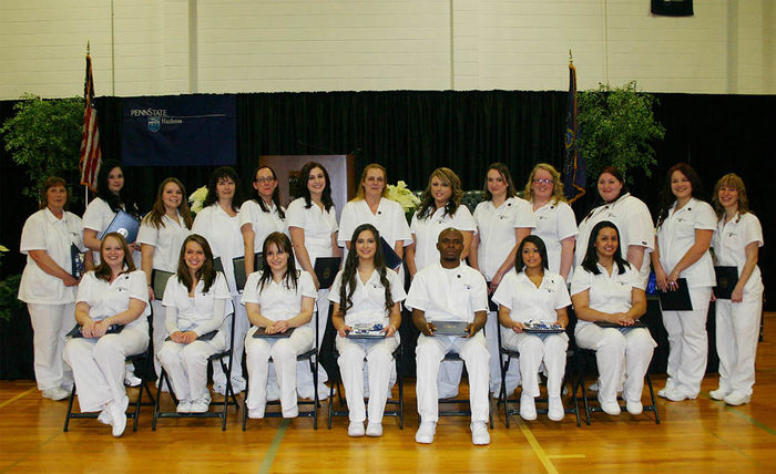 Practical Nursing Class of 2013 posing in two rows.