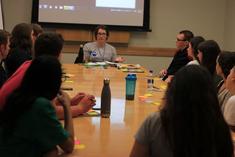 Penn State students participate in Pride Group discussions from other Penn State campuses