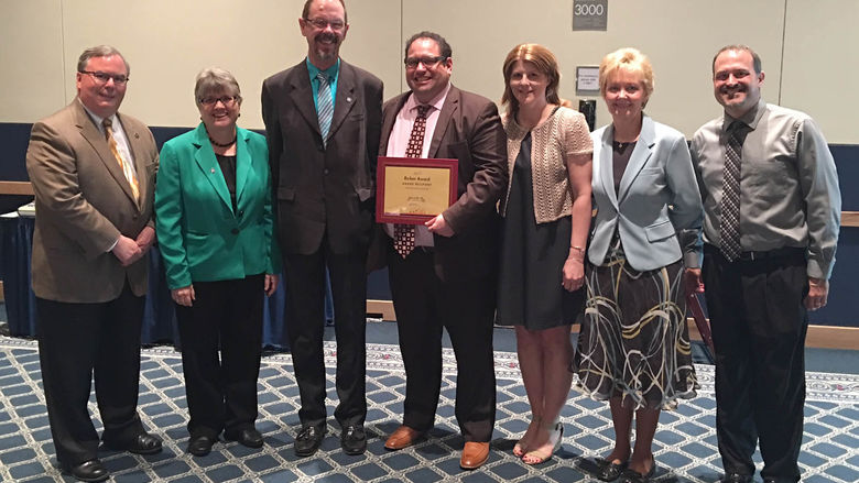 Jonathan Kukta, director of Housing and Food Services at Penn State Hazleton, Schuylkill, Wilkes-Barre and Worthington Scranton, received the William H. Rieber Award for Outstanding Management Performance from Penn State Auxiliary and Business Services.
