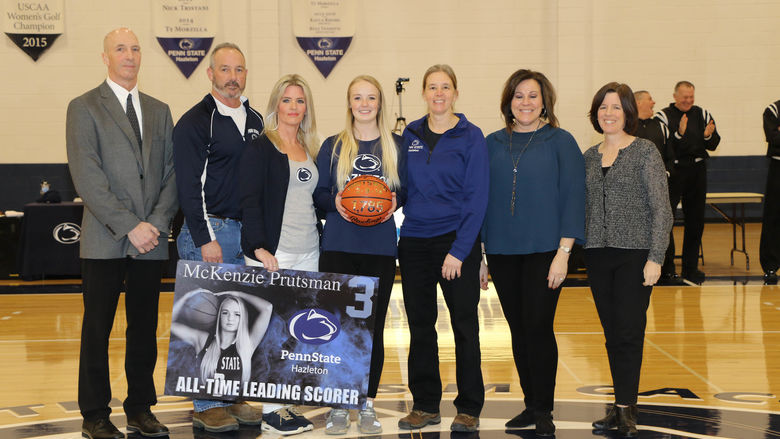 On Saturday, February 9, Mckenzie Prutsman notched her 1,785th career point to become the all-time leading scorer at Penn State Hazleton.