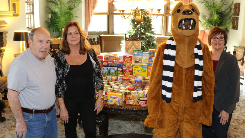 The Greater Hazleton Penn State Alumni Chapter organized a collection of food for the less fortunate in the community during the Thanksgiving season.