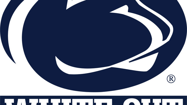 white out game graphic featuring athletic Penn State logo