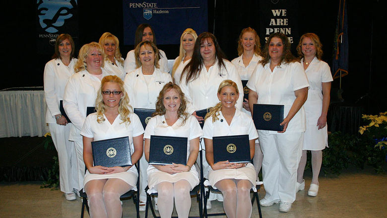 Practical Nursing Class of 2011 posing in three rows.