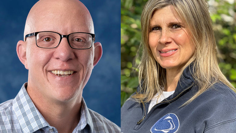 Headshot images of Garrett Huck and Mary Sergeant