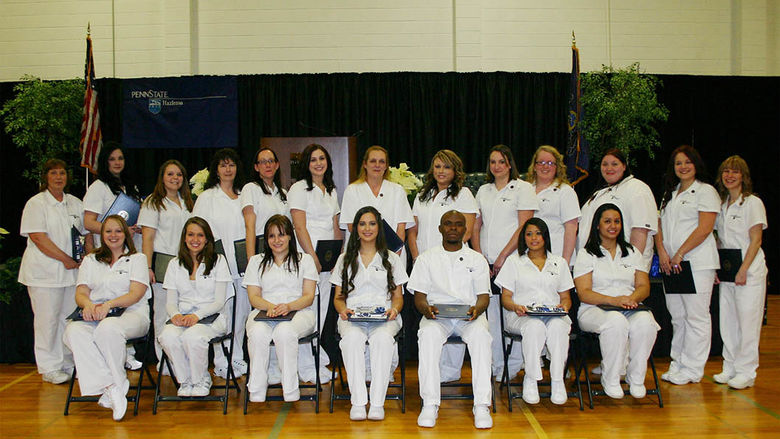 Practical Nursing Class of 2013 posing in two rows.