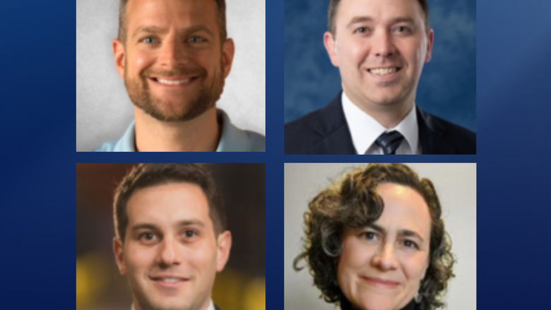 Headshots of four men and women.