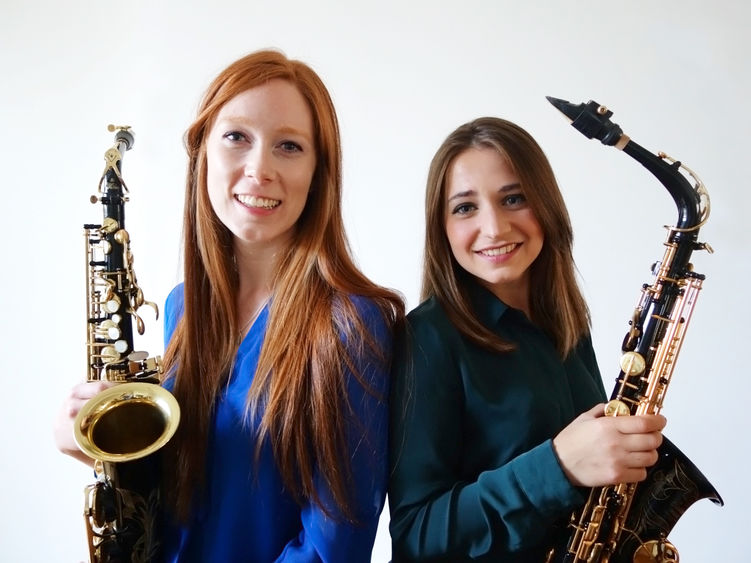 Amy Green, left, and Charlotte Harding will perform as part of a saxophone recital and lecture on Wednesday, January 15, at Penn State Hazleton.