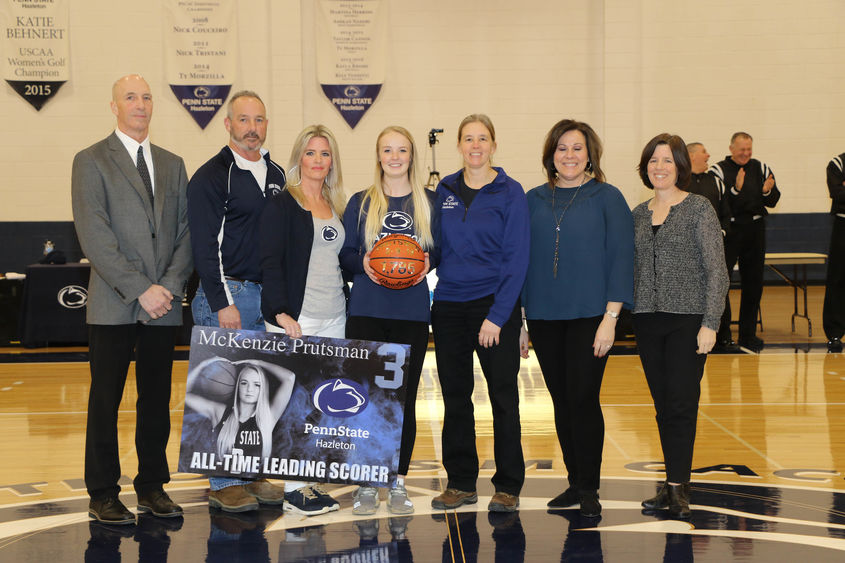 On Saturday, February 9, Mckenzie Prutsman notched her 1,785th career point to become the all-time leading scorer at Penn State Hazleton.