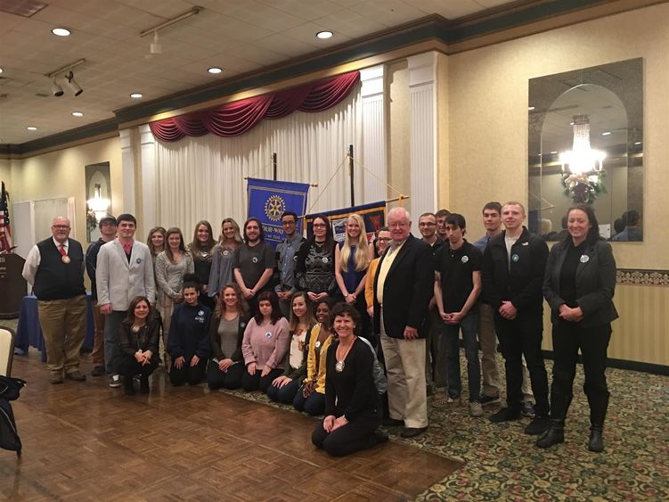 Students in Arts and Architecture 121: Design, Thinking, and Creativity demonstrated a trade show at a meeting of the Hazleton Rotary featuring ideas designed to make life easier for senior citizens.