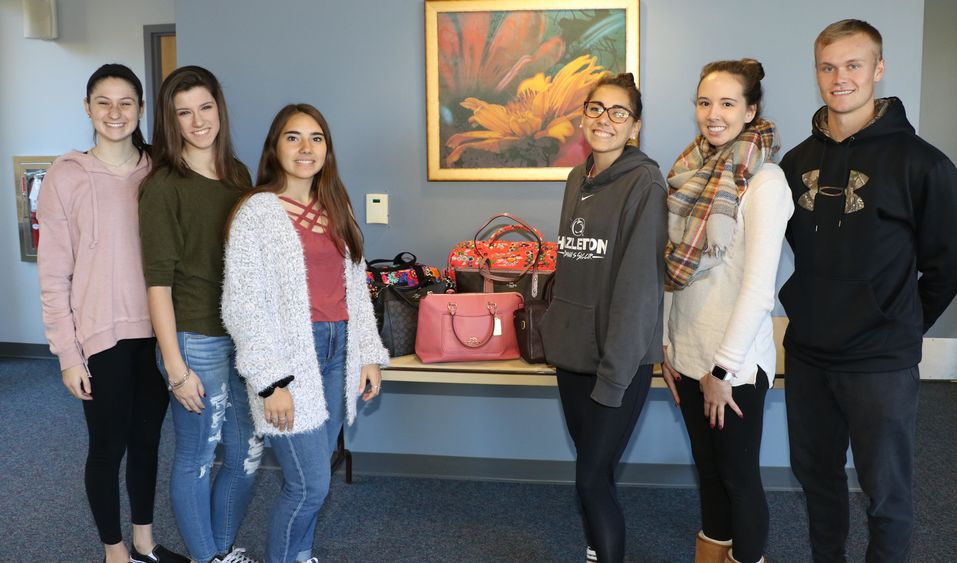 Penn State Hazleton’s THON chapter will host its annual designer purse bingo on Sunday, Nov. 11. Members of THON at Penn State Hazleton are, from left: Christine Turse, chair; Eden Triano, assistant chair; Camille Principe, member morale captain; Meghann Principe, member morale captain; Dana Greenall, special events captain; and Charlie Karchner, family relations chair.