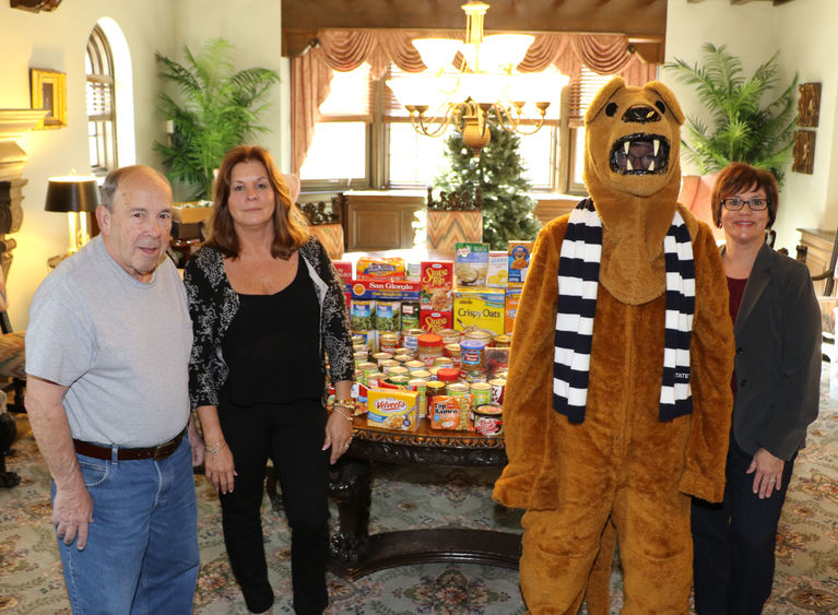 The Greater Hazleton Penn State Alumni Chapter organized a collection of food for the less fortunate in the community during the Thanksgiving season.
