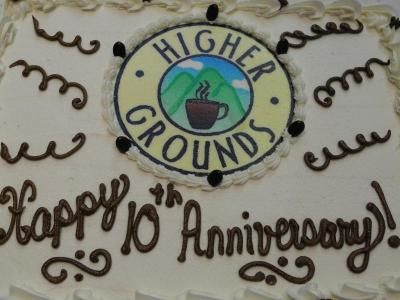 Higher Grounds anniversary cake