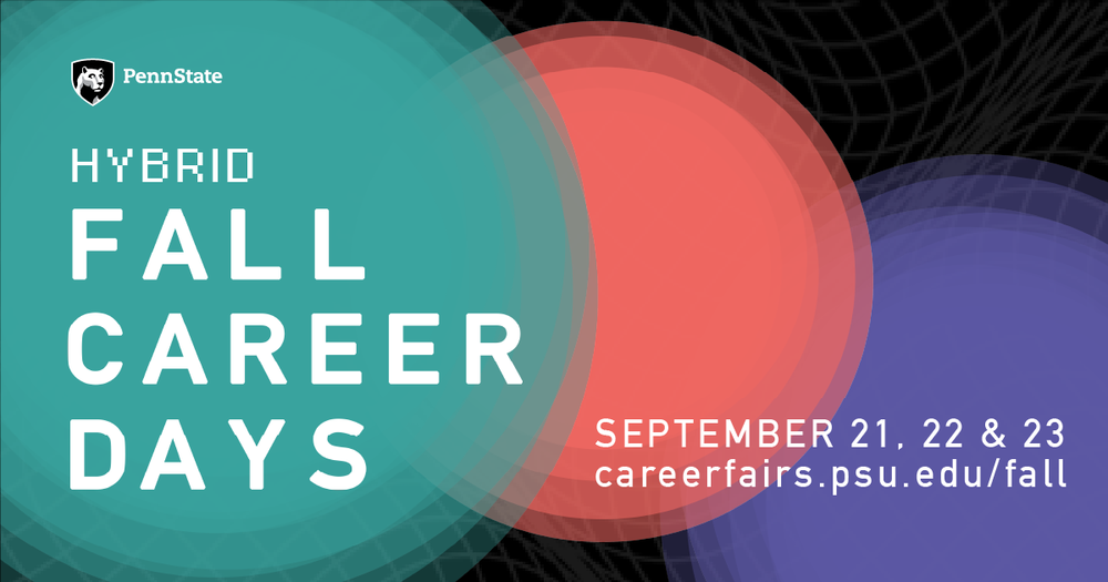 Hybrid Fall Career Days September 21, 22, and 23.